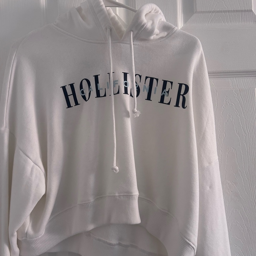 Hollister white hoodie size small